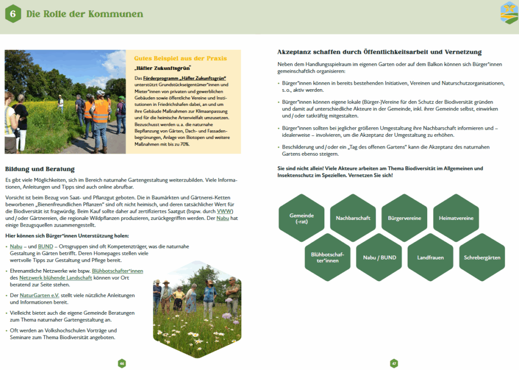 Im Blick ist ein Ausschnitt des Maßnahmenkatalogs.